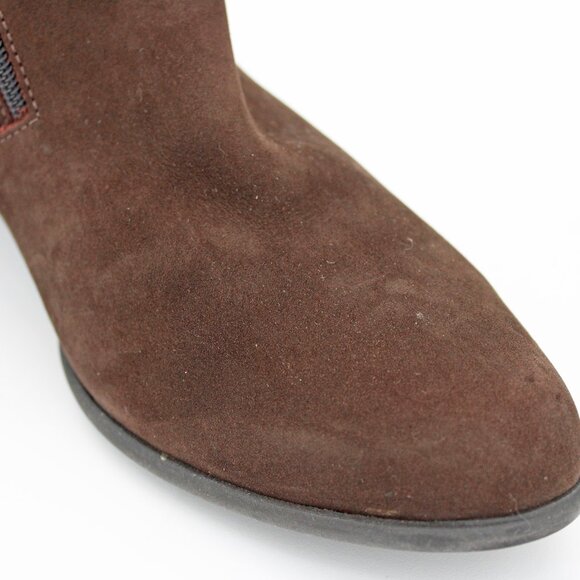 Arche Women's Brown Suede Side Zipper Ankle Booties: Size EU 40.5 - Picture 5 of 8